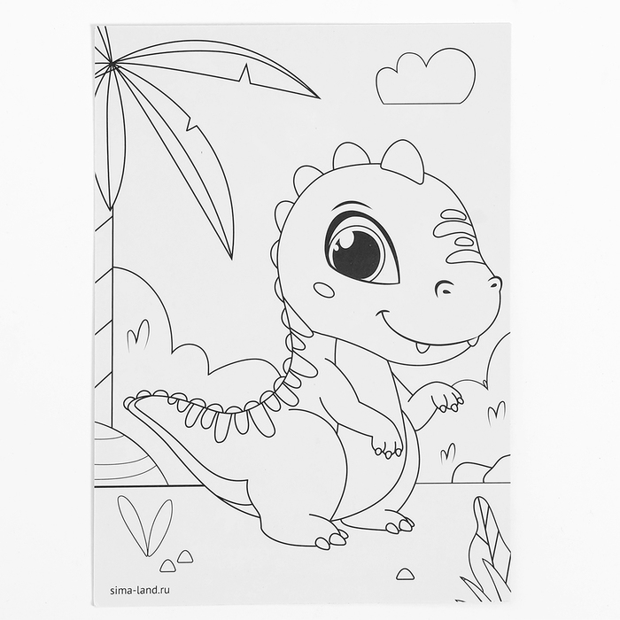 Аппликация стразами для детей &laquo;Дино&raquo;, А6, набор для творчества