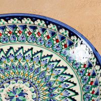 Ляган Риштанская Керамика "Узоры", 25 см, синий Ляган Риштанская Керамика "Узоры", 25 см, синий