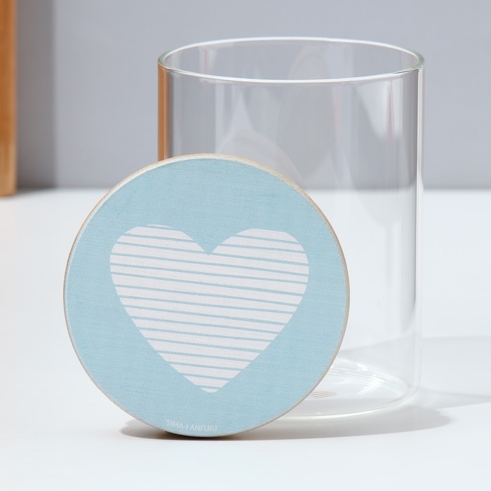 Банка для хранения сыпучих продуктов и круп &laquo;Готовь с любовью&raquo;, 450 мл