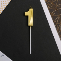 Свеча для торта, цифра &laquo;1&raquo;, 11,5 х 2,3 см