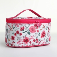 Косметичка на молнии, цвет белый/розовый Косметичка на молнии, цвет белый/розовый