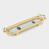 Подставка для десертов &laquo;Веер&raquo;, 54&times;13&times;7 см, цвет металла золотой