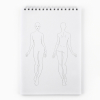 Скетчбук с шаблоном фигуры А5, 40 л &laquo;Девушка&raquo;