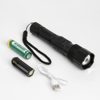 Фонарь ручной аккумуляторный 1500 лм, 4.2 В, 1200 мАч, 200 м, P50, COB, 5 режимов Фонарь ручной аккумуляторный 1500 лм, 4.2 В, 1200 мАч, 200 м, P50, COB, 5 режимов