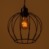 Светильник "Амадео" 1х40Вт Е27 черный 21х21х70см