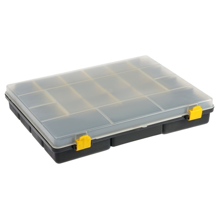 Органайзер с замками ТУНДРА, усиленный корпус, 21 отделение для крепежа, 380 х 300 х 60 мм Органайзер с замками ТУНДРА, усиленный корпус, 21 отделение для крепежа, 380 х 300 х 60 мм