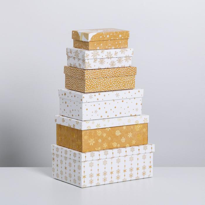Набор коробок 10 в 1 &laquo;Снежинки&raquo;, 12 х 7 х 4 - 32.5 х 20 х, Новый год