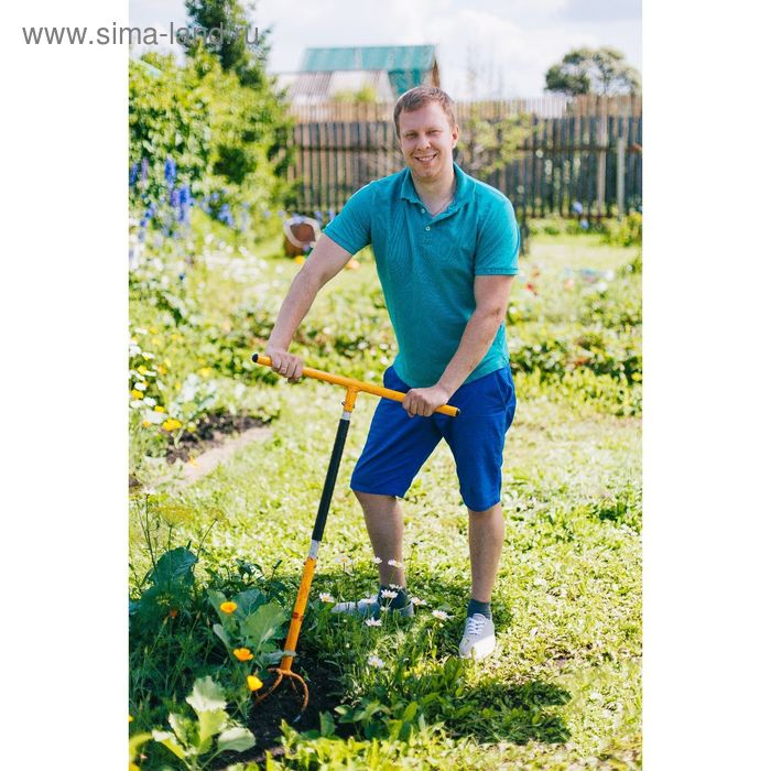 Культиватор, 60 &times; 19,5 см, металлический черенок, TORNADICA