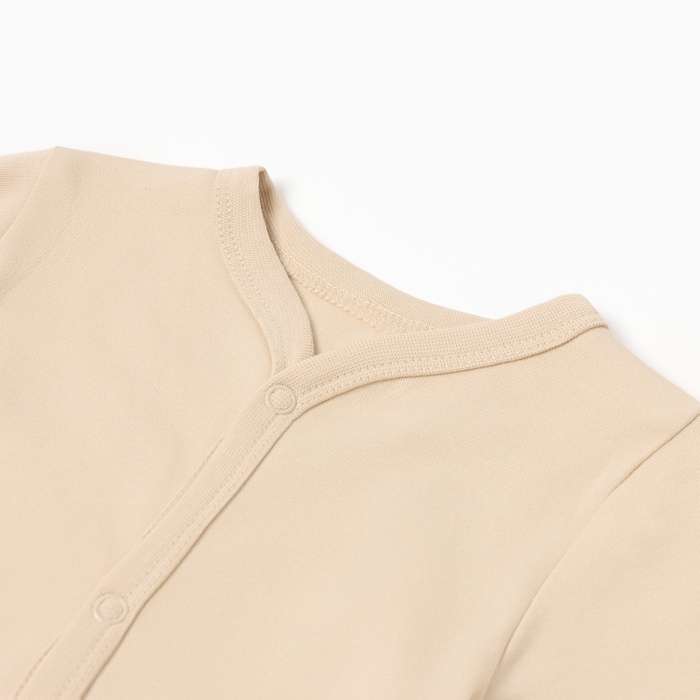 Боди детское с длинным рукавом MINAKU "Nature", цвет бежевый, рост 62-68 см