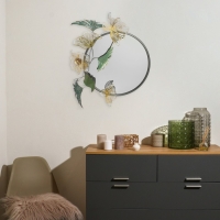 Декор настенный металл с зеркалом "Ажурные цветы" 86,4х71,1х8,3 см Декор настенный металл с зеркалом "Ажурные цветы" 86,4х71,1х8,3 см