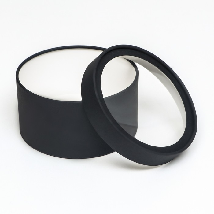 Подарочная коробка Подарочная коробка "Black" чёрная, завальцованная с окном, 18 х 10 см