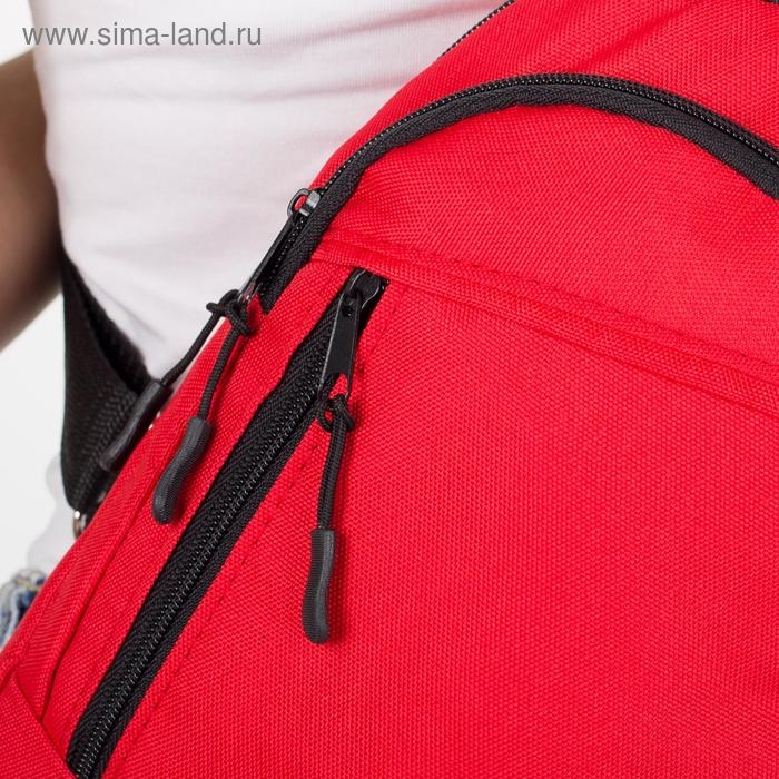 Сумка-слинг из текстиля, &laquo;ЗФТС&raquo;, цвет красный