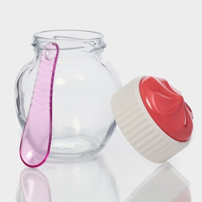 Банка стеклянная для сыпучих продуктов Cupcake, 210 мл, с крышечкой МИКС Банка стеклянная для сыпучих продуктов Cupcake, 210 мл, с крышечкой МИКС