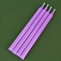 Новогодние восковые свечи «Новый год: Верь в чудеса», набор 4 шт., сиреневые, 15 х 1 х 1 см. Новогодние восковые свечи «Новый год: Верь в чудеса», набор 4 шт., сиреневые, 15 х 1 х 1 см.