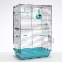 Клетка для птиц "Пижон" №104-Б, разборная, 2 секции, 58 х 40 х 88см, бирюзовая Клетка для птиц "Пижон" №104-Б, разборная, 2 секции, 58 х 40 х 88см, бирюзовая