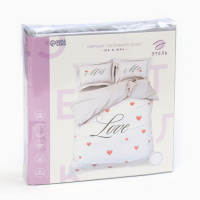 Постельное бельё &laquo;Этель&raquo; евро Mr&Mrs 200*215 см,240*215 см,50*70+4 см - 2 шт
