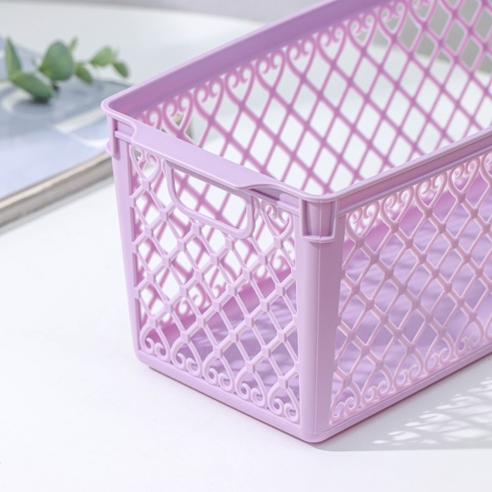 Корзина для хранения &laquo;Романо&raquo;, пластик, 30&times;13,5&times;12 см, цвет МИКС