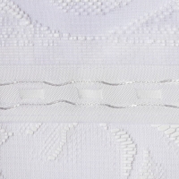 Тюль на кухню со шторной лентой, 170х270 см, цвет белый, 100% полиэстер Тюль на кухню со шторной лентой, 170х270 см, цвет белый, 100% полиэстер