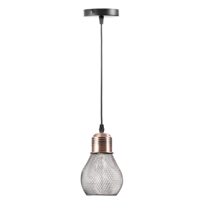 Светильник Светильник "Лампа" 1х60Вт Е27 черный/медь 12х12х18см