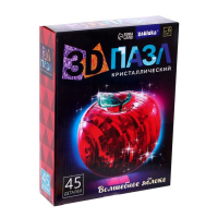 Пазл 3D кристаллический «Яблоко», 45 деталей, световой эффект, цвета МИКС, работает от батареек Пазл 3D кристаллический «Яблоко», 45 деталей, световой эффект, цвета МИКС, работает от батареек