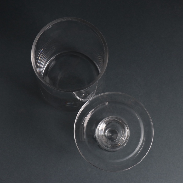 Подсвечник стекло на 1 свечу "Цилиндр широкий" прозрачный d=2 см и d=8 см 11х11х16 см