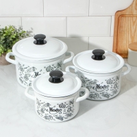 Набор кастрюль «Меню», 3 предмета: 2 л, 3 л, 4 л Набор кастрюль «Меню», 3 предмета: 2 л, 3 л, 4 л