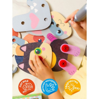 Конструктор деревянный &laquo;Зайка, собачка, котик&raquo;