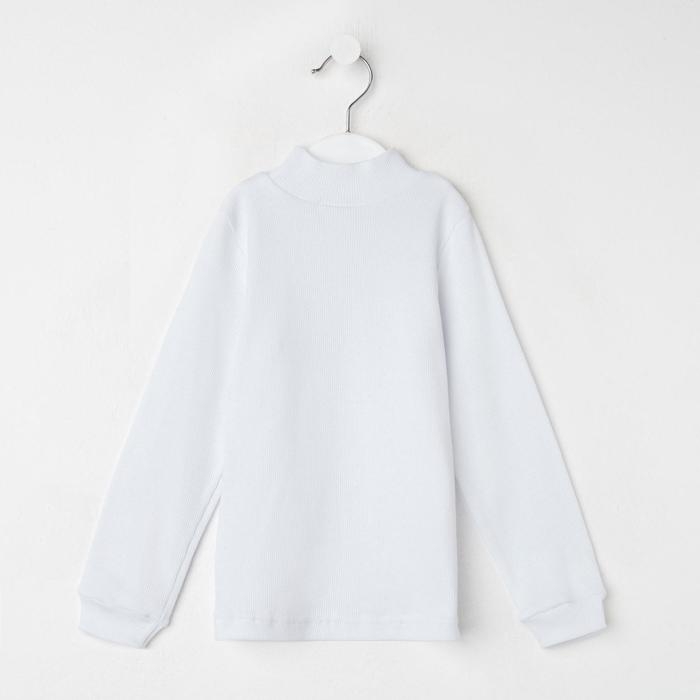 Школьная водолазка детская, цвет белый, рост 122