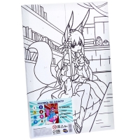 Картина по номерам для детей &laquo;Девочка с хвостиком&raquo;, 20 х 30 см