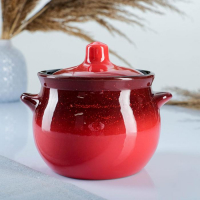 Горшок керамический для запекания "Пиканто" 0,65л / 12,5х11,5см, красный Горшок керамический для запекания "Пиканто" 0,65л / 12,5х11,5см, красный