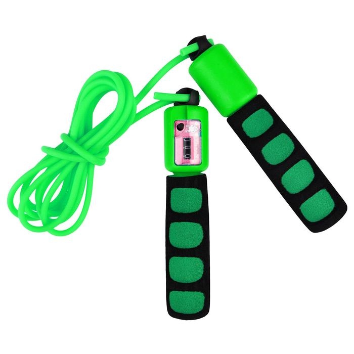 Скакалка ONLYTOP, со счётчиком, 2,8 м, цвета МИКС Скакалка ONLYTOP, со счётчиком, 2,8 м, цвета МИКС