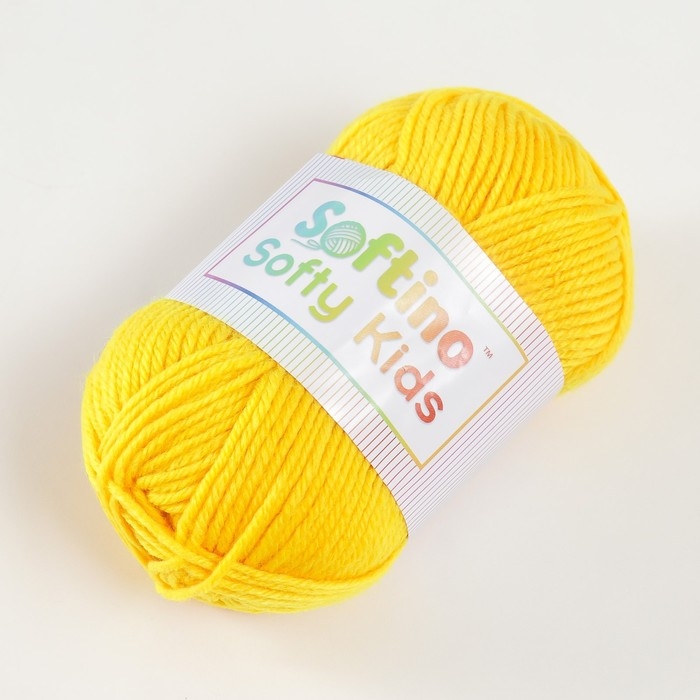 Пряжа 100% акрил "Softy Kids" 90м &plusmn;5м 50 гр цвет 04 цыплёнок 5443675