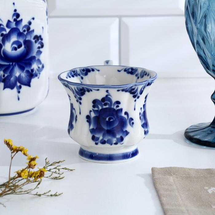 Чашка &laquo;Валерия&raquo;, H=8,5 см, гжель