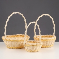 Набор корзин, 3-х, 9&times;21, 15&times;19, 12&times;16 см, ротанг, микс