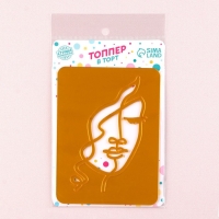 Набор топперов «Девушка с кудрями», цвет золото Набор топперов «Девушка с кудрями», цвет золото