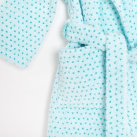 Халат махровый детский Крошка Я «Крапинка» размер 30, цвет бирюзовый, 100% хлопок 360 г/м2 Халат махровый детский Крошка Я «Крапинка» размер 30, цвет бирюзовый, 100% хлопок 360 г/м2