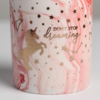 Горшок для цветов с тиснением, &laquo;Единорог&raquo;, 8 х 9.5 см