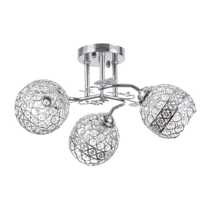 Люстра Люстра "Роксана" 3хЕ27 40Вт хром 58х58х27 см BayerLux