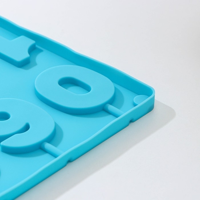 Форма для леденцов Доляна &laquo;Арифметика&raquo;, силикон, 29&times;17 см, 10 ячеек (5&times;4 см), с палочками, цвет МИКС