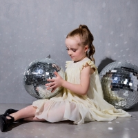 Платье для девочки MINAKU: PartyDress, цвет молочный, рост 104 см Платье для девочки MINAKU: PartyDress, цвет молочный, рост 104 см