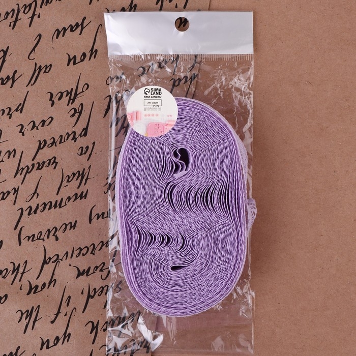 Кружево капроновое, 22 мм × 10 ± 1 м, цвет сиреневый Кружево капроновое, 22 мм × 10 ± 1 м, цвет сиреневый