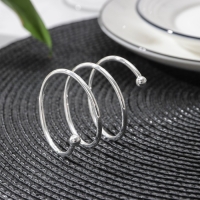 Кольцо для салфеток «Спираль», 4,5×4 см, цвет серебряный Кольцо для салфеток «Спираль», 4,5×4 см, цвет серебряный