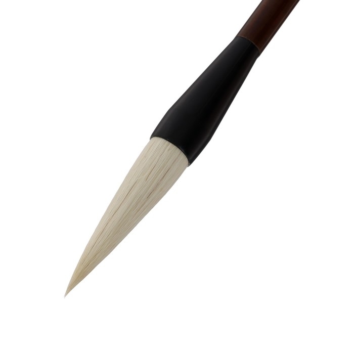 Кисть коза №10, круглая, для каллиграфии, деревянная ручка, в блистере Кисть коза №10, круглая, для каллиграфии, деревянная ручка, в блистере