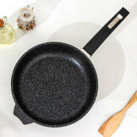 Сковорода &laquo;Гранит Star&raquo;, d=22 см, стеклянная крышка, антипригарное покрытие, тёмно-синий