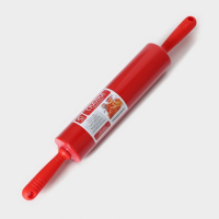 Скалка Доляна &laquo;Севилья&raquo;, 52&times;6,5 см, рабочая часть 27,5 см, цвет красный