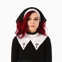 Карнавальный набор &laquo;Монашка&raquo;, головной убор: платок, воротник, чулки