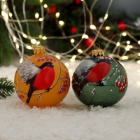 Шар "Сказочный снегирь 2", 80 мм., в подарочной упаковке Шар "Сказочный снегирь 2", 80 мм., в подарочной упаковке