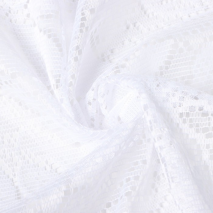 Занавеска без шторной ленты 160х170см, арт.Р.М263, белый, пэ 100%