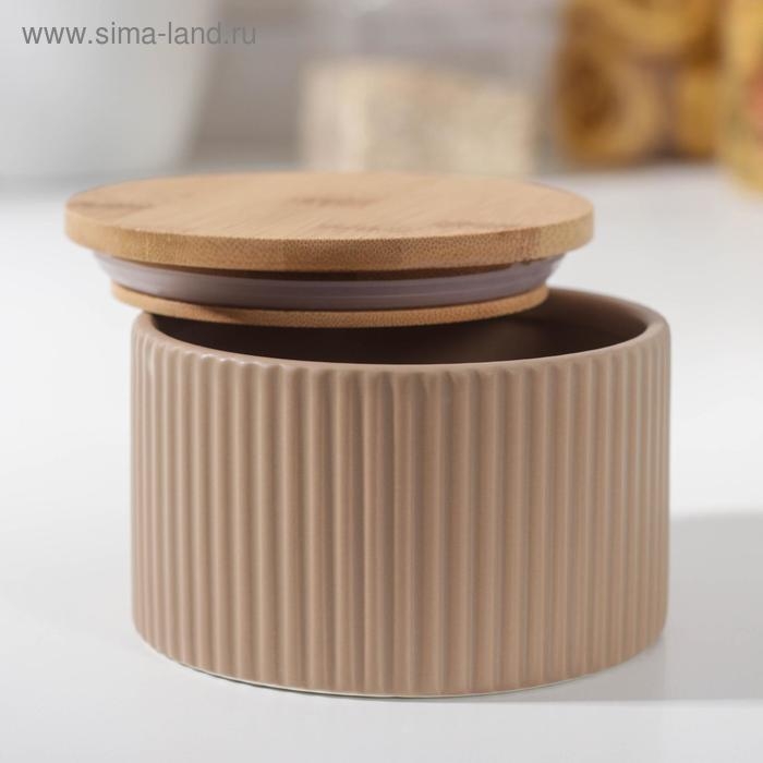 Банка керамическая для сыпучих продуктов «Дымка», 570 мл, цвет бежевый Банка керамическая для сыпучих продуктов «Дымка», 570 мл, цвет бежевый