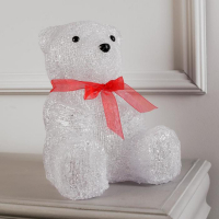 Светодиодная фигура &laquo;Медведь с бантом&raquo; 22 &times; 30 &times; 20 см, акрил, 40 LED, 220 В, свечение белое